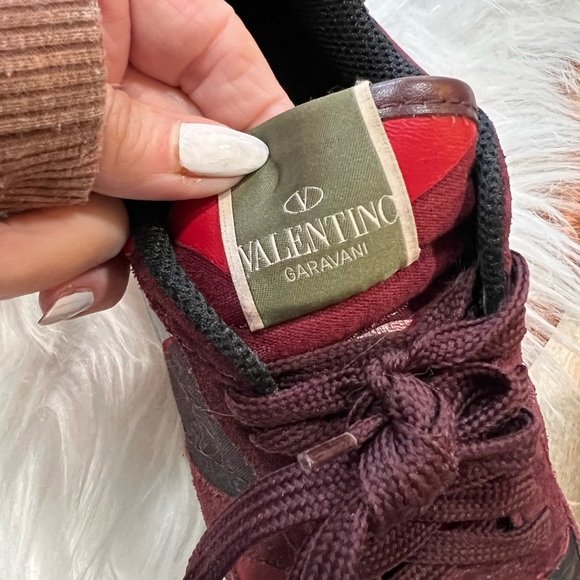 Valentino Garavani rockstud leather & suede camo sneakers. Size 38 (US sz 7.5-8) - Picture 3 of 12